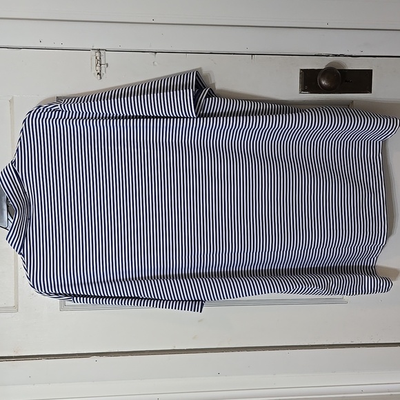 RALPH LAUREN RLX TMC UV PROTECTION MOISTURE WICKING POLO XXL BLUE WHITE STRIPE - Picture 5 of 8